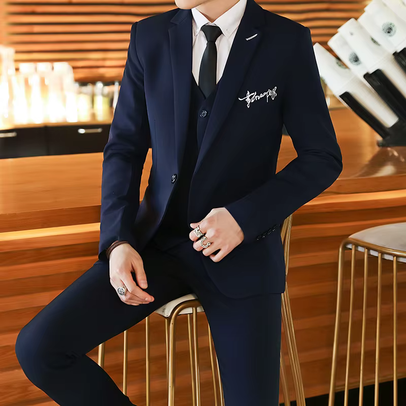 Trend Vest Trousers Ensemble Handsome Personality Small Suit