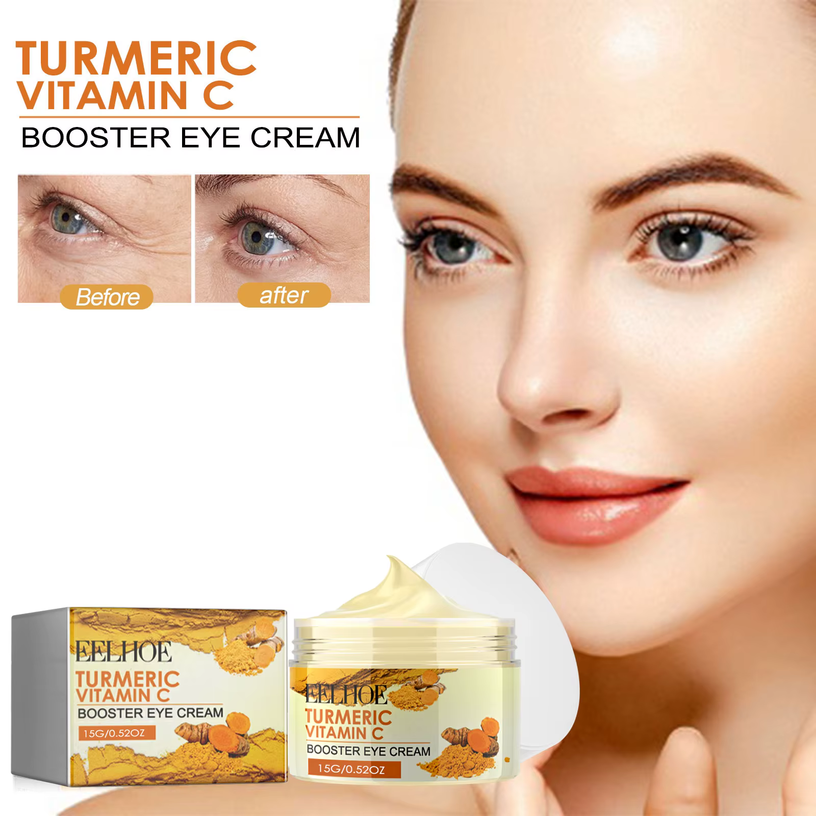 Turmeric Anti Wrinkle Removing Dark Circles Fading Eye Lines Firming And Moisturizing Eye Care Products