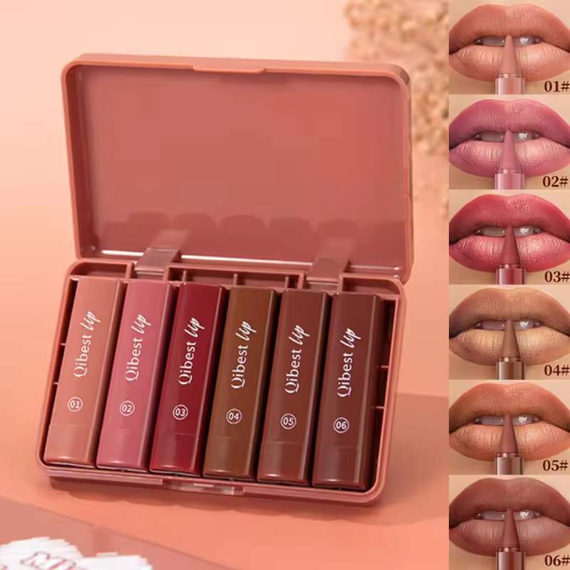 Twist-Up Design With Waterproof Long-Lasting Matte Lipstick Pencil Set