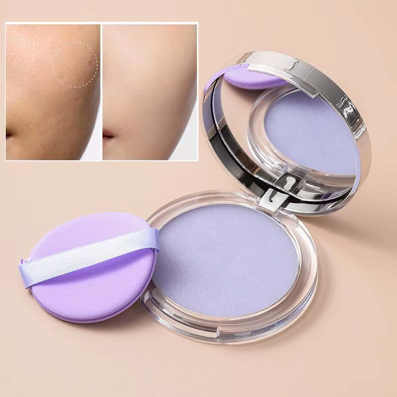 Two Color Powder Delicate Smooth Light Compact Natural Portable Makeup Setting Powder