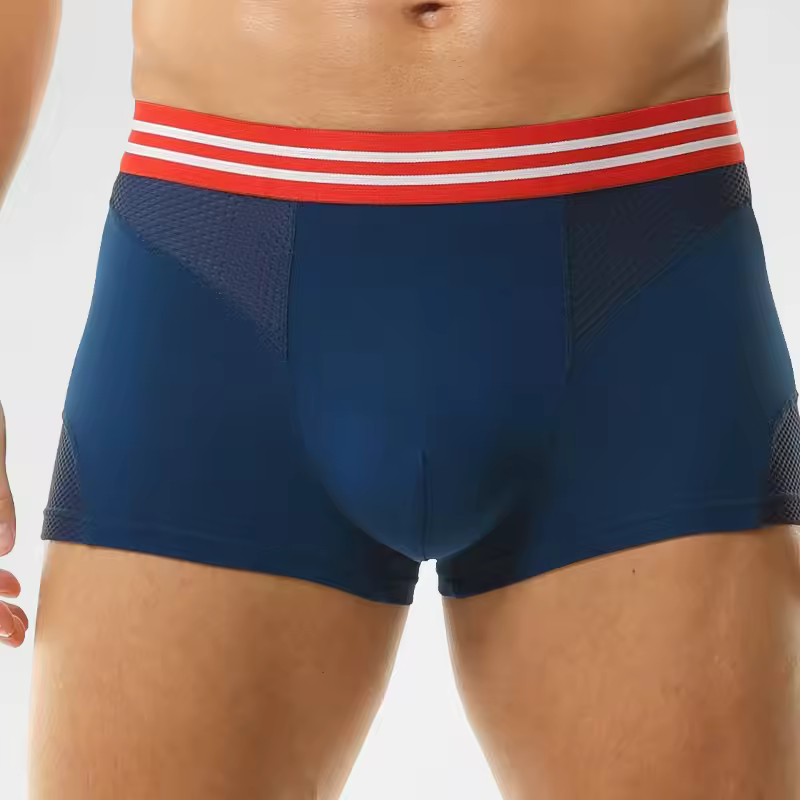 Underwear Men's Boxer Briefs Mesh Breathable Boys Boxer Shorts