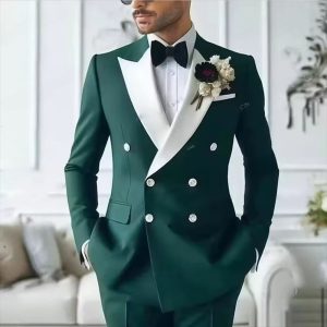 Groom Groomsman Wedding Party Prom Formal Tuxedos Business Suit 2 Piece Set