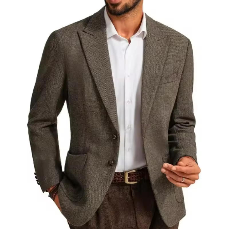 Vintage Men's Wool Tweed Blazer Sporty Office Wedding Business Regular Fit Suit