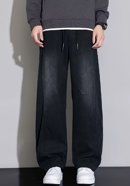 Vintage Multi-Pocket Elastic Waist Trousers Casual Sweatpants - Image 2
