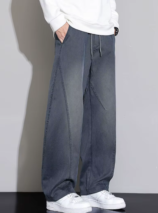 Vintage Multi-Pocket Elastic Waist Trousers Casual Sweatpants - Image 7