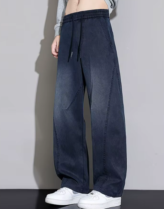 Vintage Multi-Pocket Elastic Waist Trousers Casual Sweatpants - Image 8