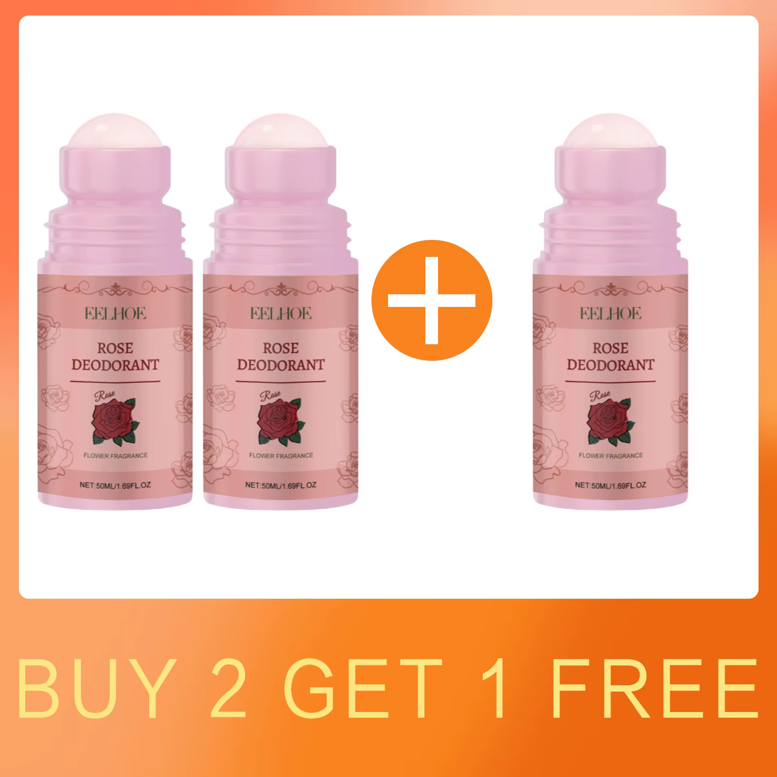 Rose Long Lasting Vitamin-E Odor Remover Moisturizing Skin Brightening Deodorant