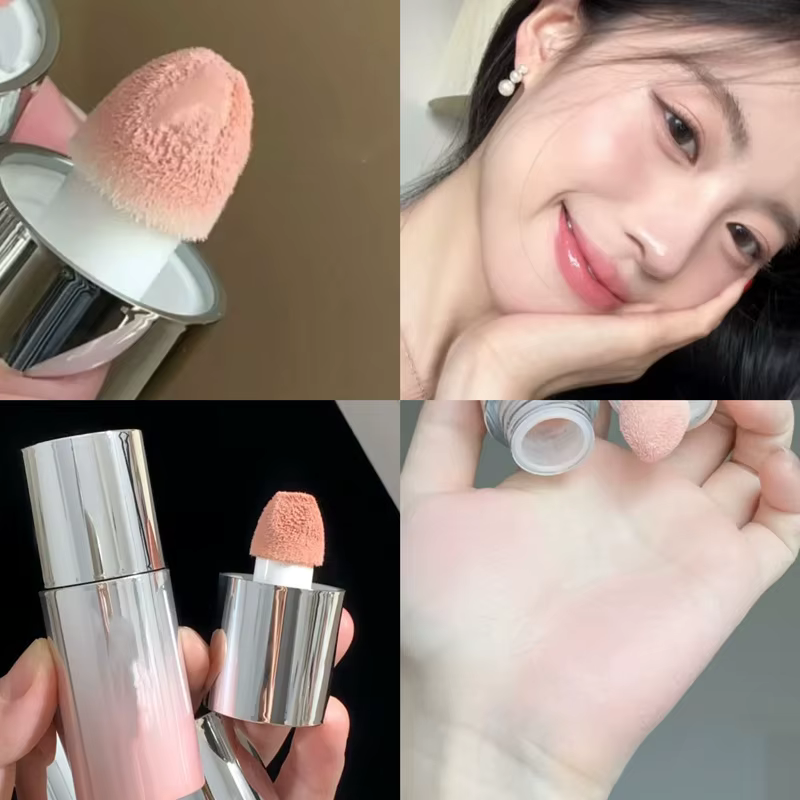 Waterproof And Long-Lasting Color Correcting With Sponge Tip Liquid Suitable for Lips and Cheeks Blush Stick