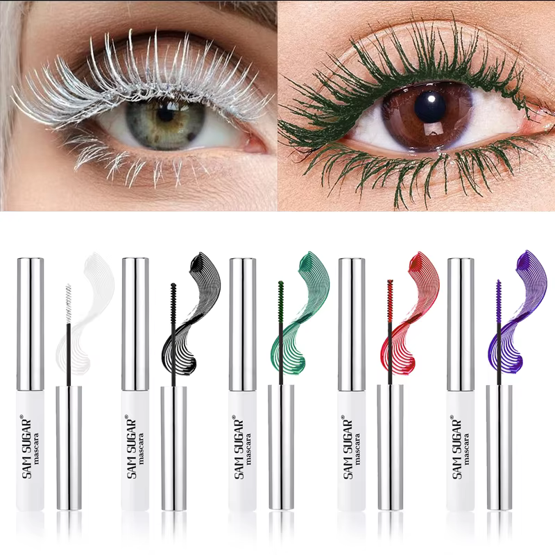 Waterproof Colorful Mascara Fast Dry Lasting Eyelashes Curls Extension Make-Up
