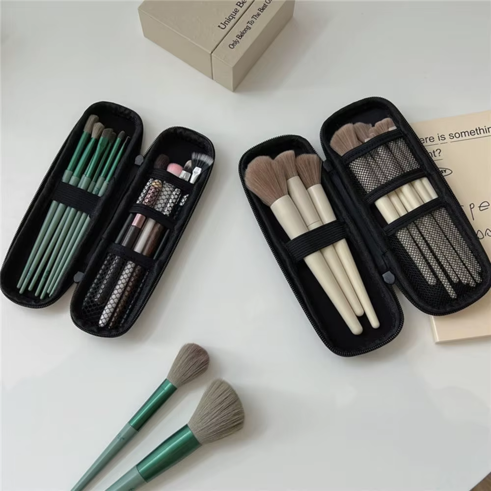 Waterproof Double Zipper Makeup Brushes Case Portable Travel Brush Holder Makeup Case Cosmetic Bag - Image 4
