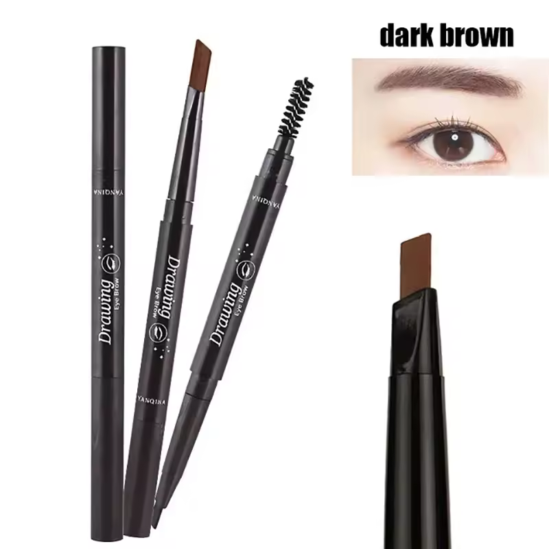 Waterproof Eyebrow Tattoo brush 2 in 1 Eyebrow pencil professional Cosmetics - Image 3