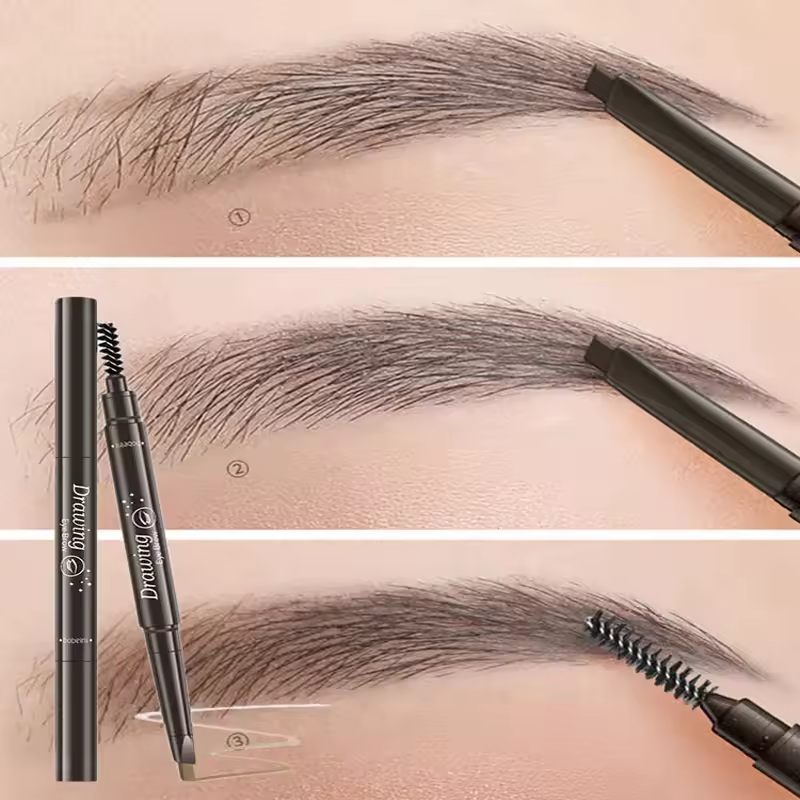 Waterproof Eyebrow Tattoo brush 2 in 1 Eyebrow pencil professional Cosmetics - Image 6