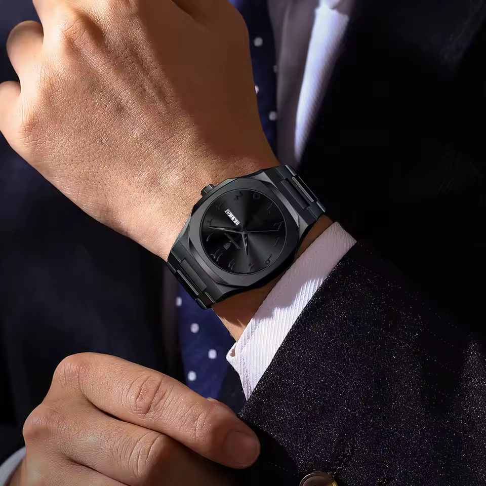 Waterproof Luxury Week Calendar Quartz Stainless Steel Fashion Men's Watches - Image 3