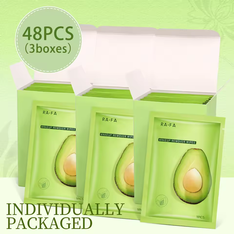 3 Box Of Avocado Wipes Gently Deeply Clean Facial Skin Remove Makeup