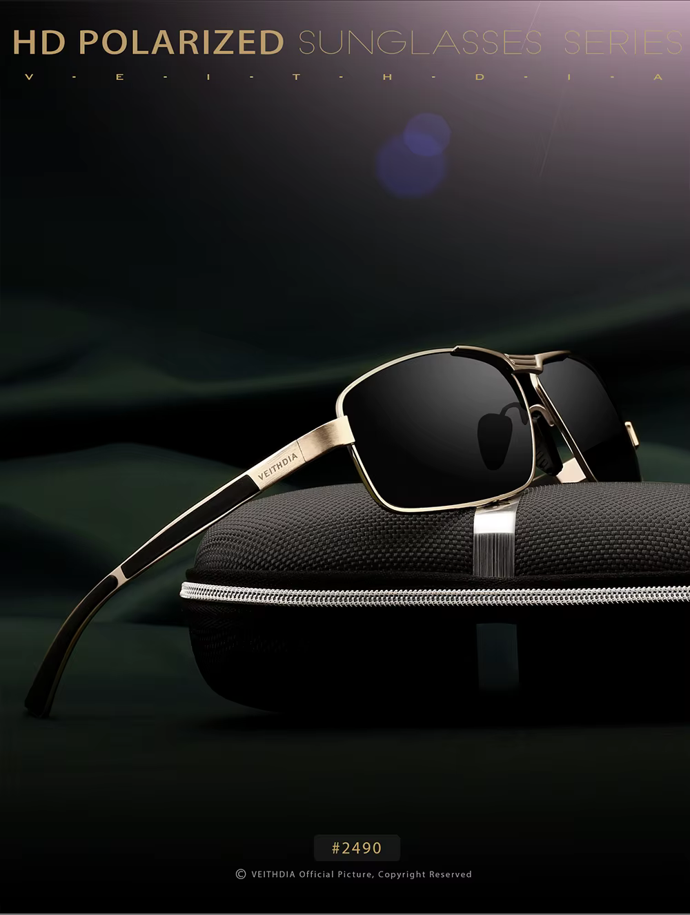 Designer Driving Fashion Polarized UV400 Lens Unisex Vintage Eyewear Sunglasses - Image 2