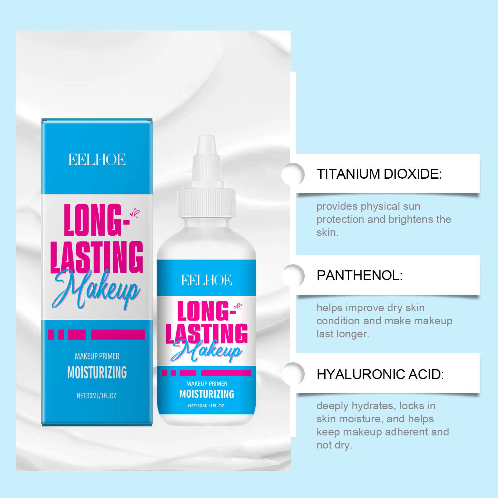 Deep Hydrating Improve Dry Skin Natural Concealer Base Moisturizing Makeup Primer - Image 4