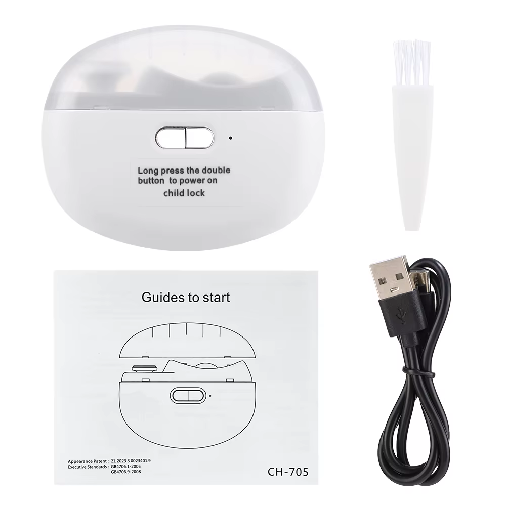 2 In 1 Electric Nail Clippers Manicure Anti-Splash Nail Trimmer For Baby Finger Toe - Image 11