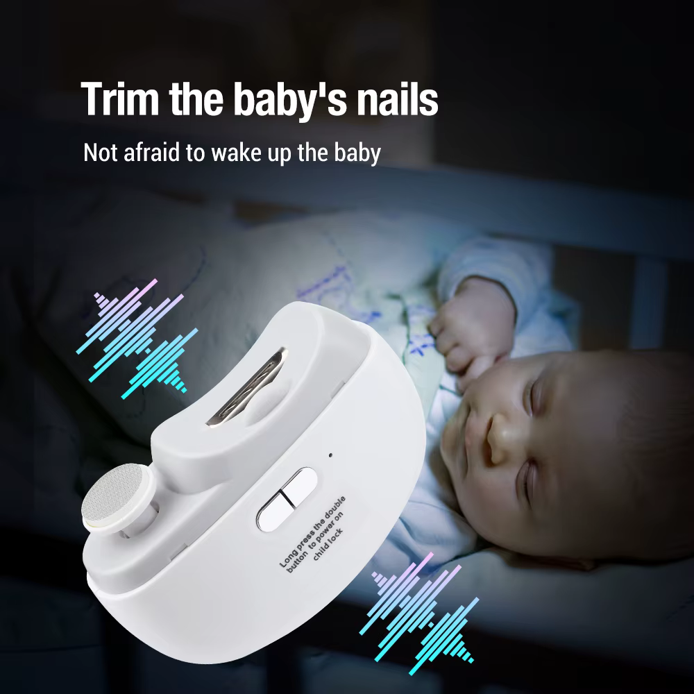 2 In 1 Electric Nail Clippers Manicure Anti-Splash Nail Trimmer For Baby Finger Toe - Image 9