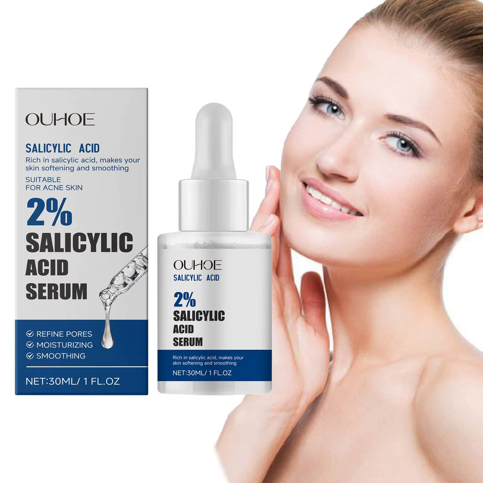 2% Salicylic Acid Serum Tighten Delicate Pore Facial Essence Hydrating Gentle Shrinking Serum