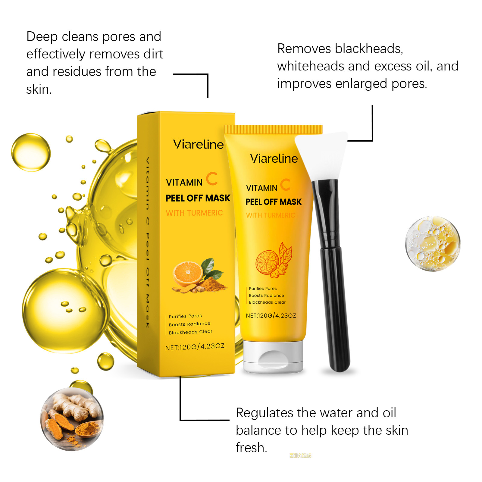 Deep Cleansing Brightening Shrink Pores Blackhead Remover Repair Peel-Off Facial Mask - Image 7