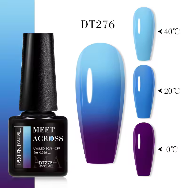 3 Layers Color Changing Gel Soak Off UV Painting 7ml Thermal Gel Nail Polish - Image 2