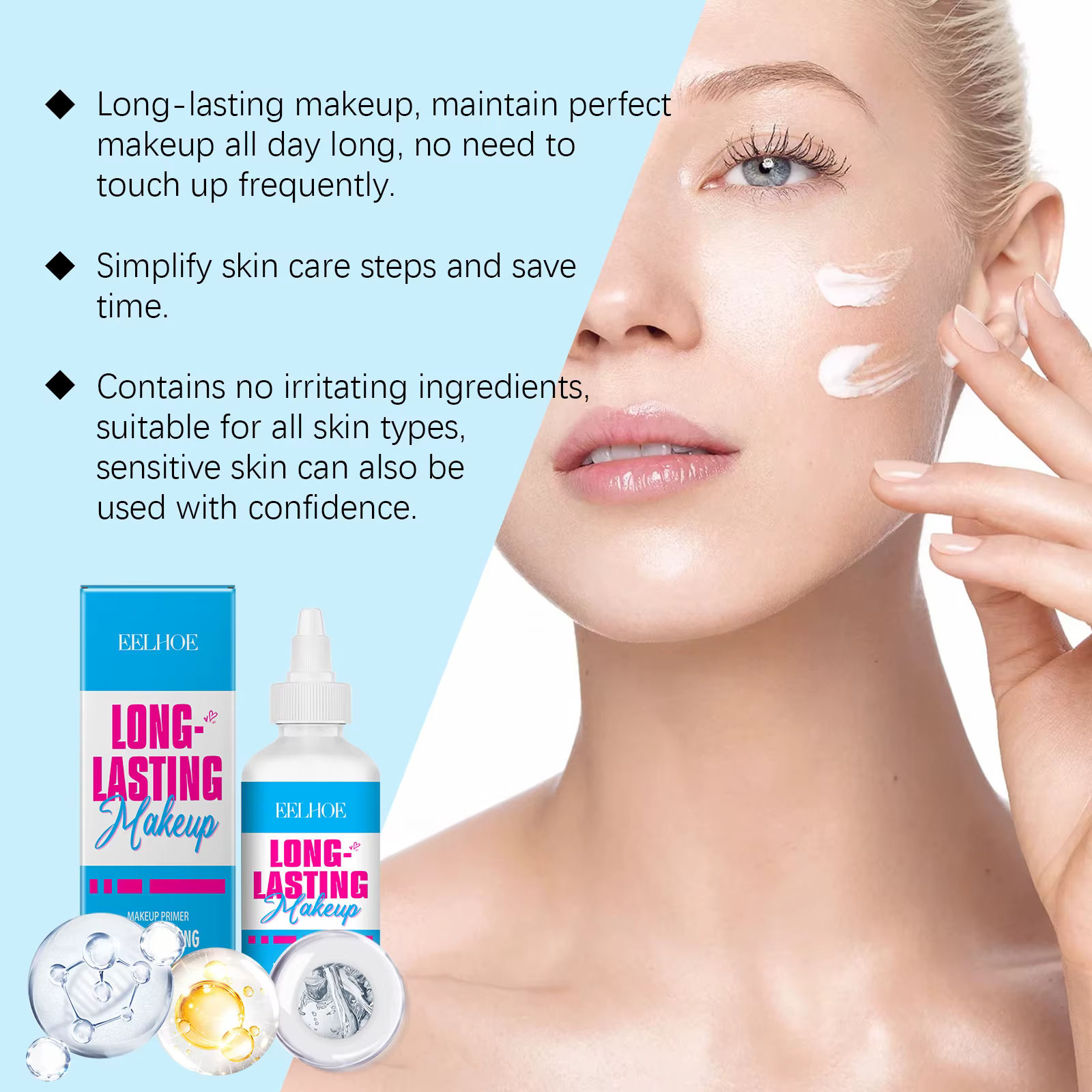 Deep Hydrating Improve Dry Skin Natural Concealer Base Moisturizing Makeup Primer - Image 3