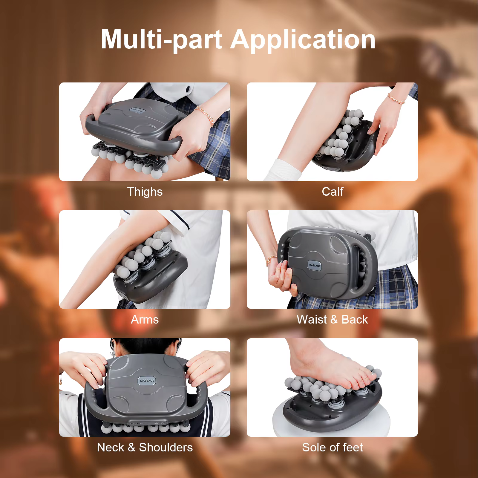 42 Heads Fascia Gun High-frequency Vibration Deep Massage Device for Shoulder - Image 6