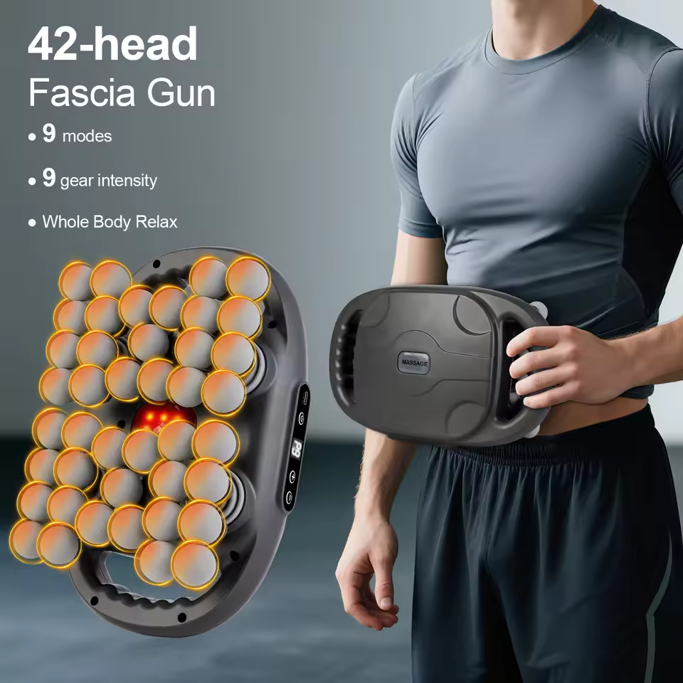 42 Heads Fascia Gun High-frequency Vibration Deep Massage Device for Shoulder