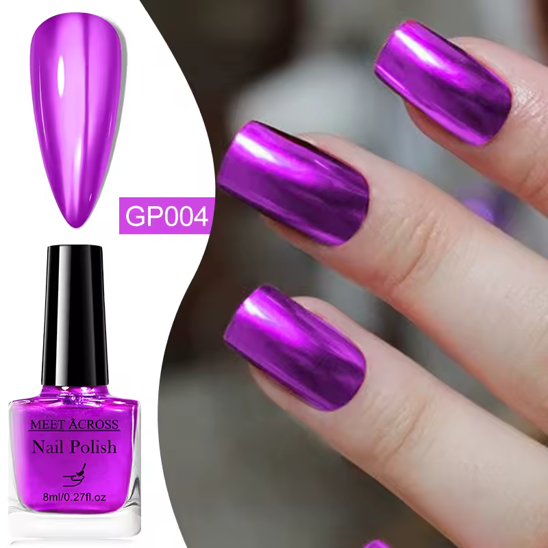 8ml Glass Bottle Water-Based Peel Off Colorful Chrome Nail Art DIY Manicure Nail Polish - Image 9