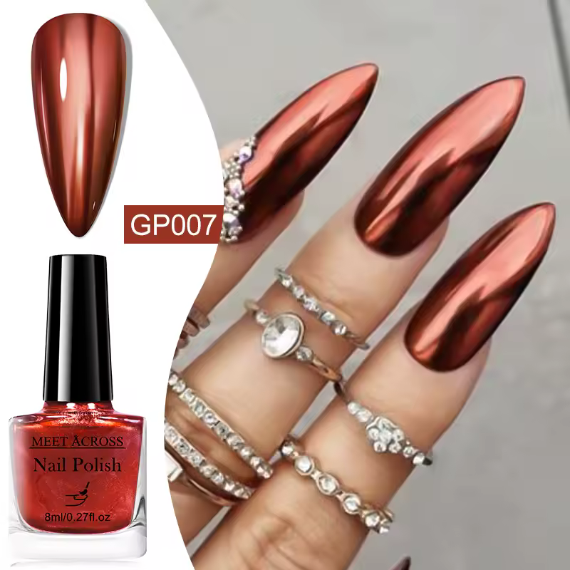 8ml Glass Bottle Water-Based Peel Off Colorful Chrome Nail Art DIY Manicure Nail Polish - Image 8