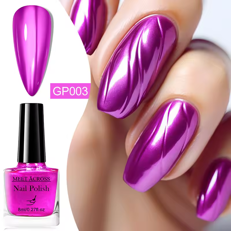 8ml Glass Bottle Water-Based Peel Off Colorful Chrome Nail Art DIY Manicure Nail Polish - Image 4