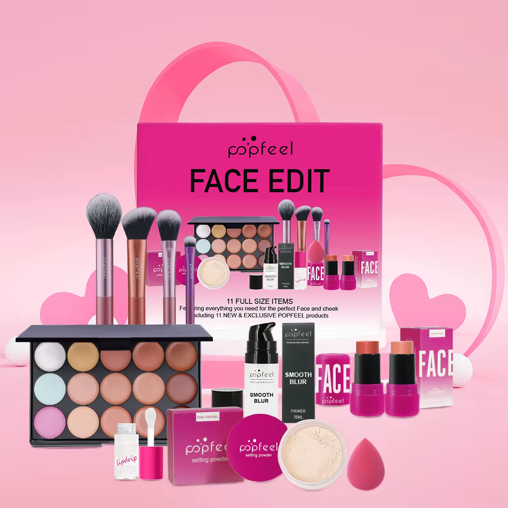 All in One 11 Piece Valentine's Day and Birthday Makeup Kit Gift Set