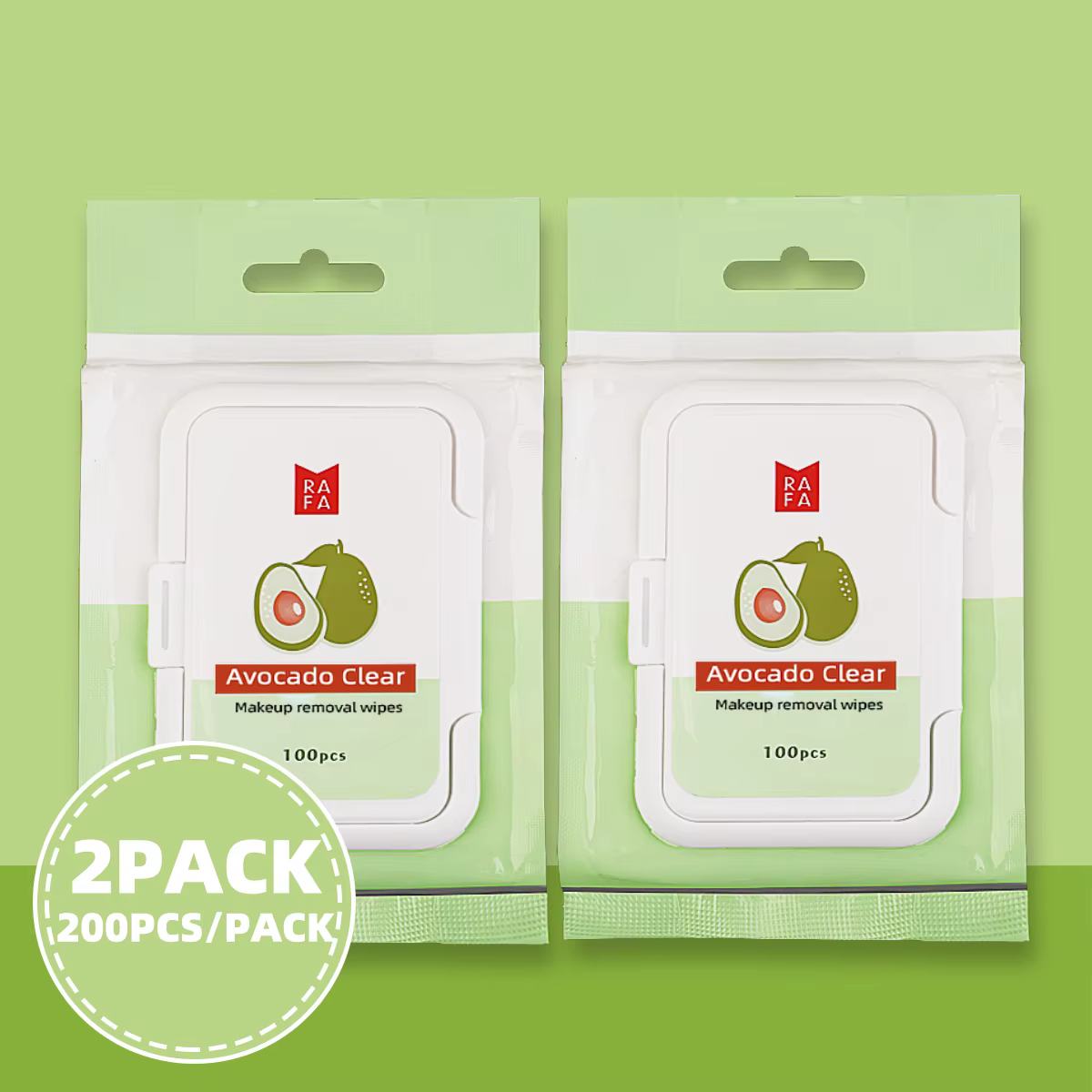 2 Packers Avocado Cleansing Wet Wipes Which Help Clean Remove Makeup