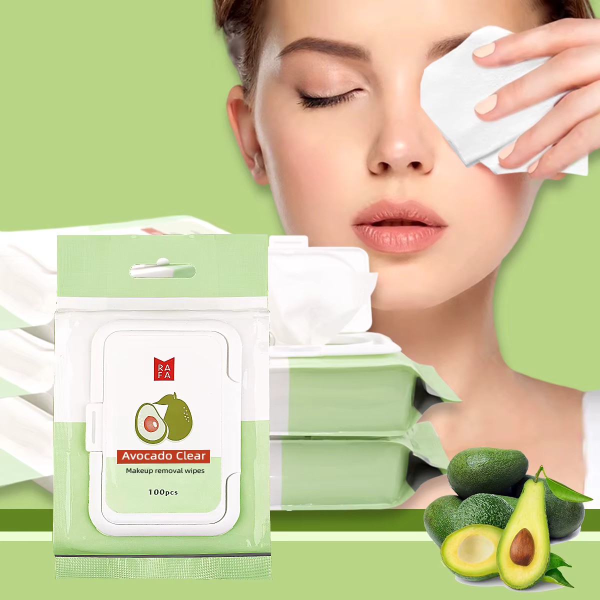 Avocado Cleansing Wet Wipes Which Help Clean Remove Makeup