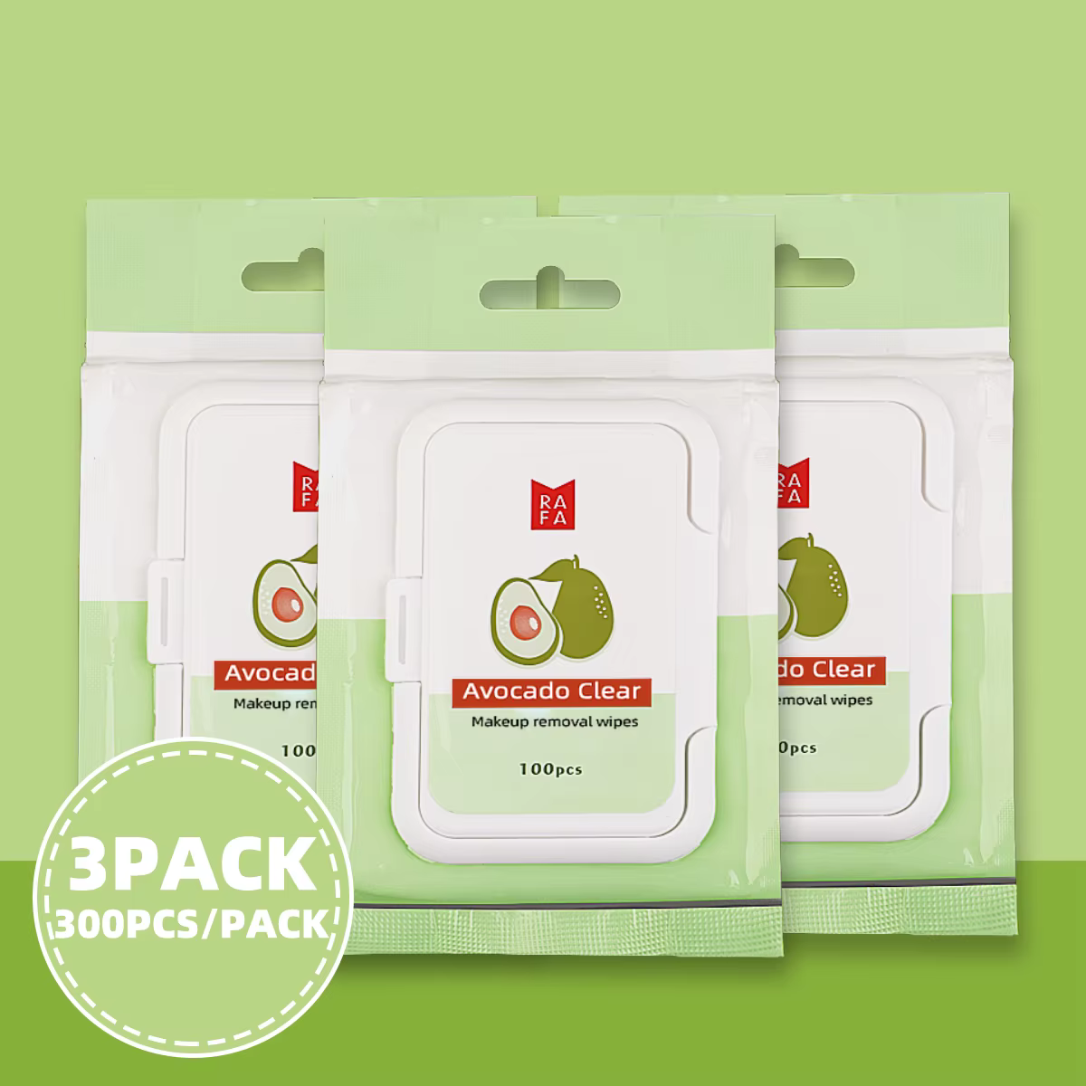 3 Packers Wet Wipes Which Help Clean Remove Makeup Avocado Cleansing
