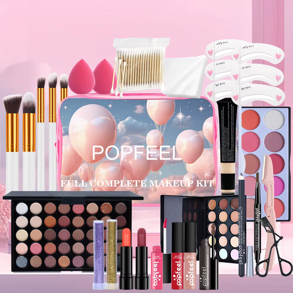 Blush Versatile Cosmetic Kit With Eyeshadow Complete Face Makeup Set