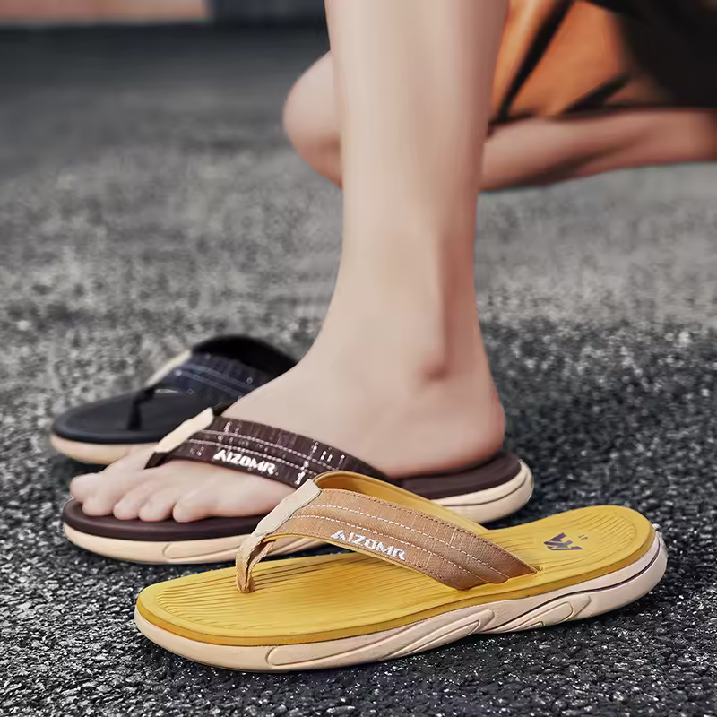 Breathable Beach Shoes Bathroom Luxury Flip Flops House Soft Slippers - Image 4