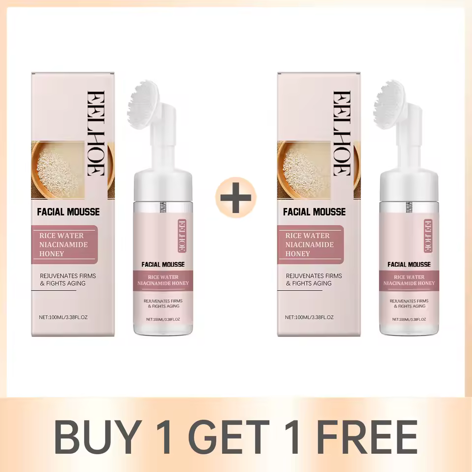 Buy 1 Get 1 Free Rice Facial Cleanser Exfoliating Remove Dirt Anti Acne Oil