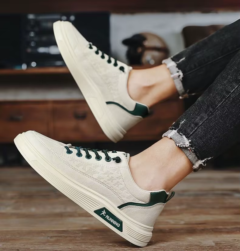 Casual PU Leather Loafers Comfortable Flats Platform Leisure Outdoor Lightweight Sneakers