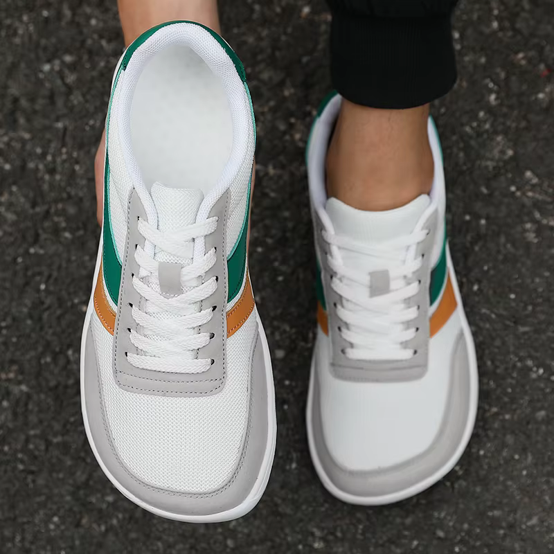 Casual Versatile Soft Sole Wide Last Walking Sneakers Breathable Mesh Comfortable Barefoot Shoes - Image 2