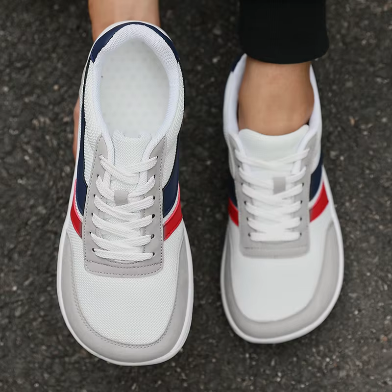 Casual Versatile Soft Sole Wide Last Walking Sneakers Breathable Mesh Comfortable Barefoot Shoes - Image 5