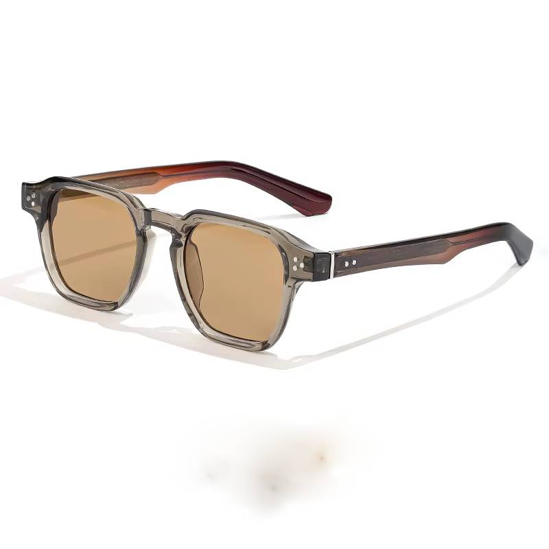 Classic Square Sunglasses Core Temple Luxury Travel Beach Sunglasses - Image 8
