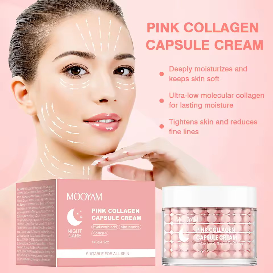 Collagen Capsule Cream Suitable for All Type Skins Moisturizing Firming Night Care 140g Facial Cream