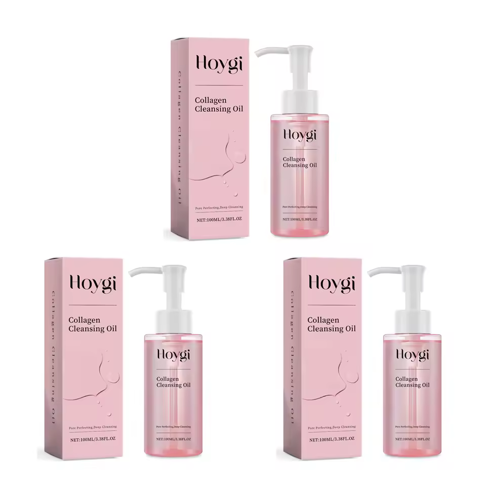 3 Pcs Collagen Makeup Remover Jojoba Oil Pore Dirt Gentle Daily Emulsifying Facial Cleanser Cosmetic