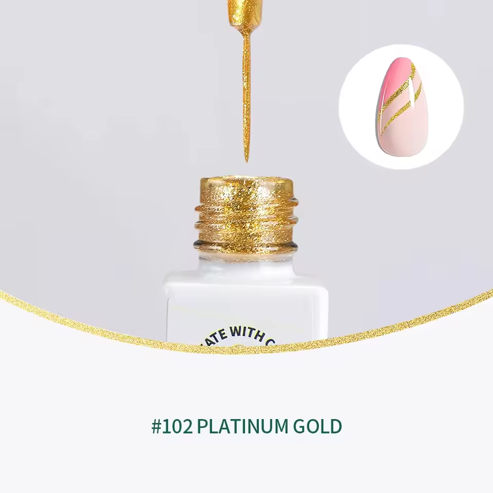 Soak Off UV Cure DIY Manicure With Brush Tips Swirls Gel Nail Art Polish