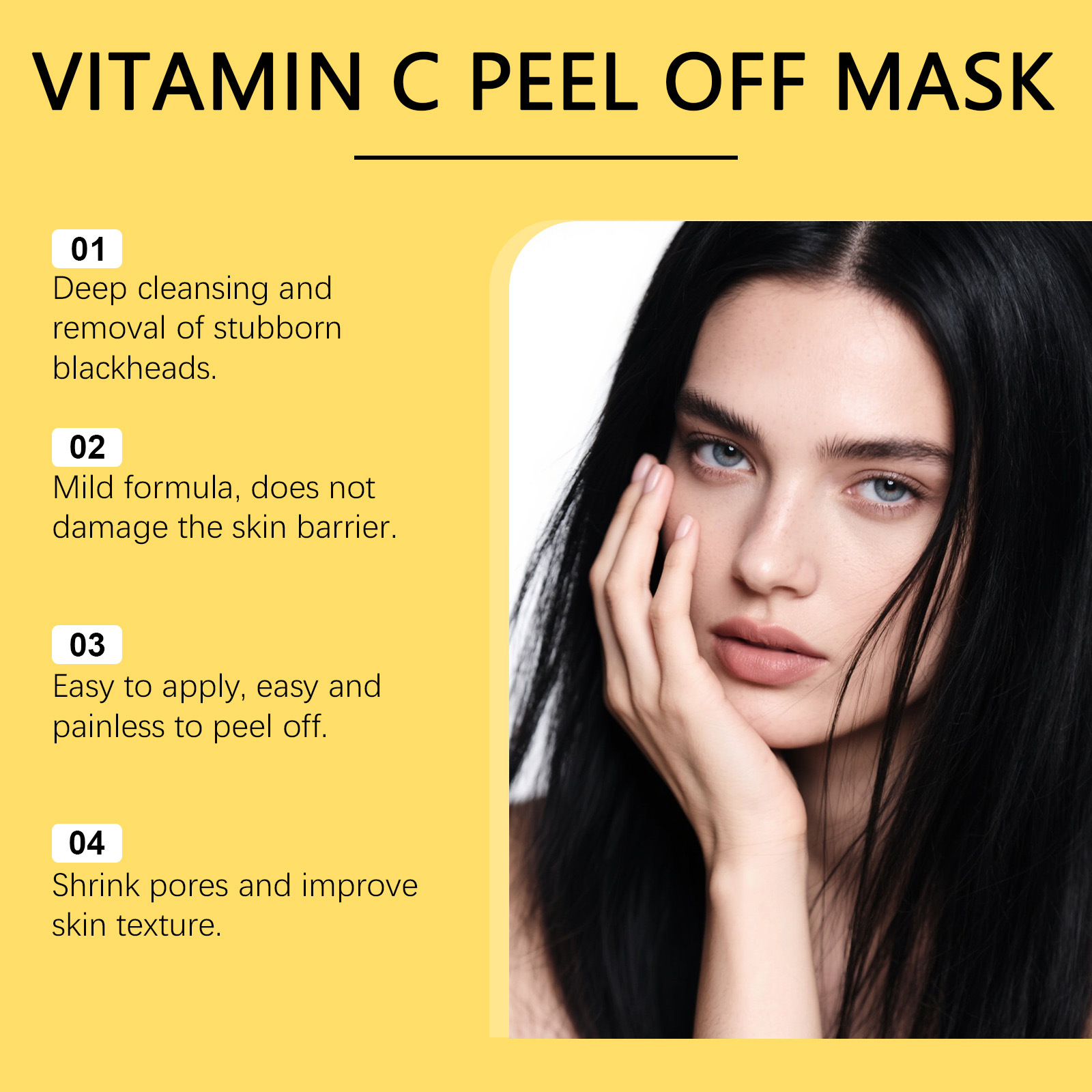 Deep Cleansing Brightening Shrink Pores Blackhead Remover Repair Peel-Off Facial Mask - Image 5