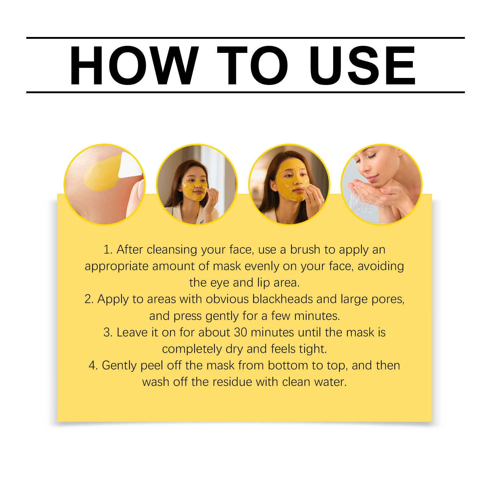 Deep Cleansing Brightening Shrink Pores Blackhead Remover Repair Peel-Off Facial Mask - Image 8