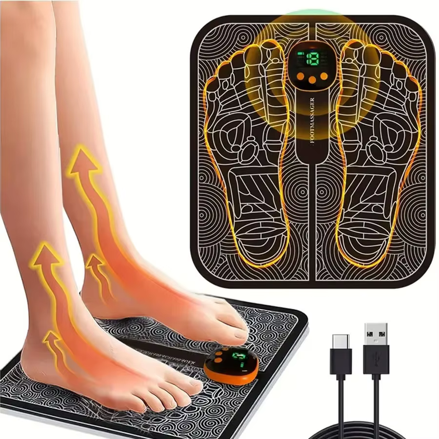EMS Foot Massager for Muscle Relaxation,LCD Display Screen,Back Massager