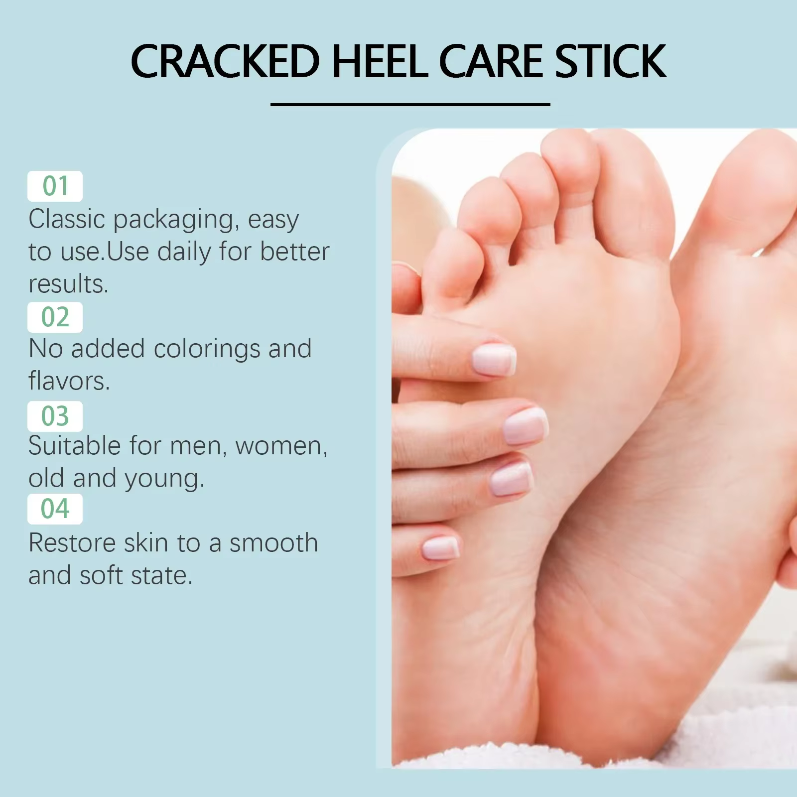 Exfoliation Cracked Heel Repair Balm Stick Dry Feet Hydrating Gentle Peach Foot Cream - Image 7