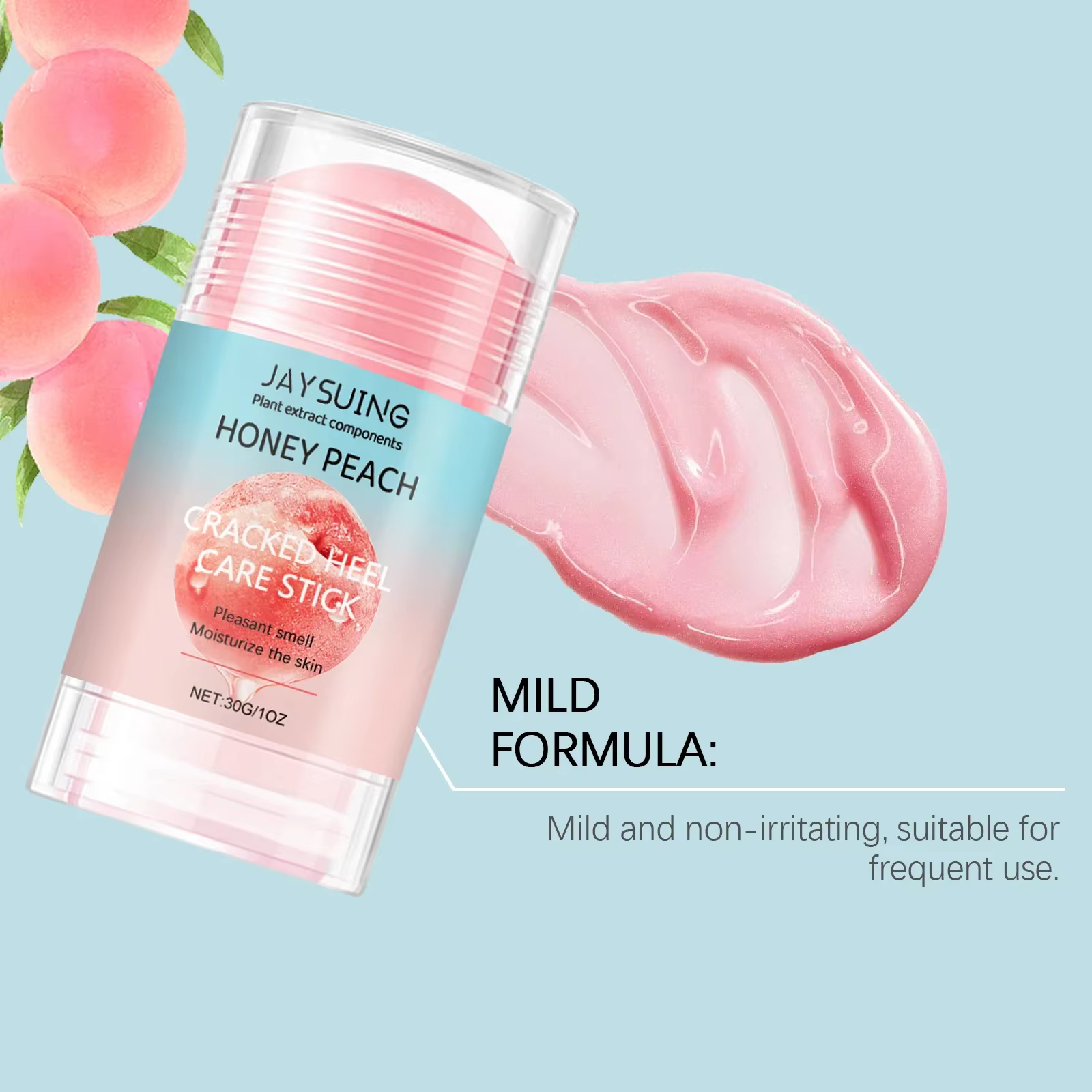 Exfoliation Cracked Heel Repair Balm Stick Dry Feet Hydrating Gentle Peach Foot Cream - Image 9